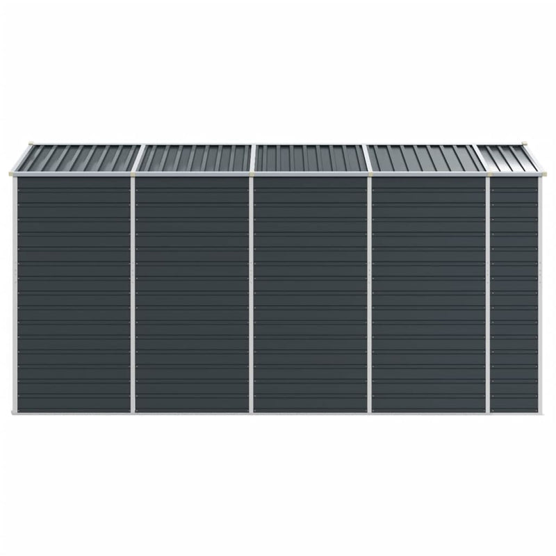 Garden Shed Anthracite 75.2"x151.6"x78" Galvanized Steel