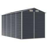 Garden Shed Anthracite 75.2"x151.6"x78" Galvanized Steel