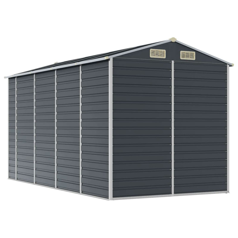 Garden Shed Anthracite 75.2"x151.6"x78" Galvanized Steel