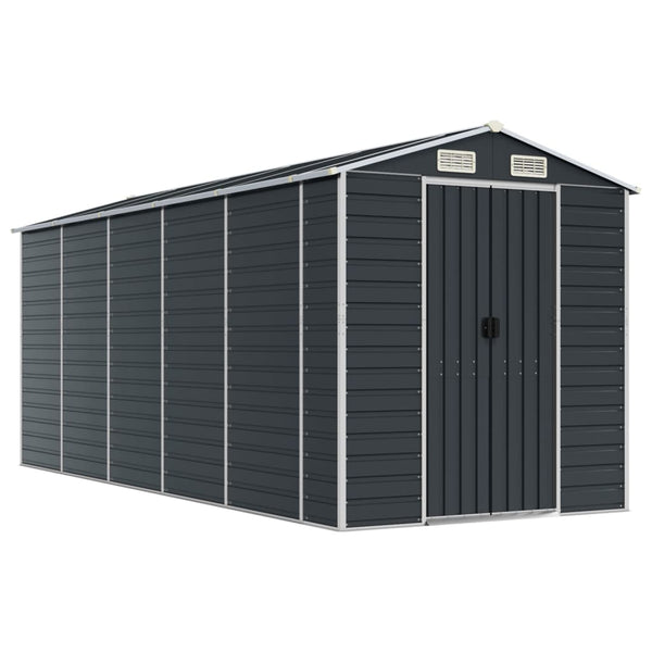 Garden Shed Anthracite 75.2"x185"x78" Galvanized Steel