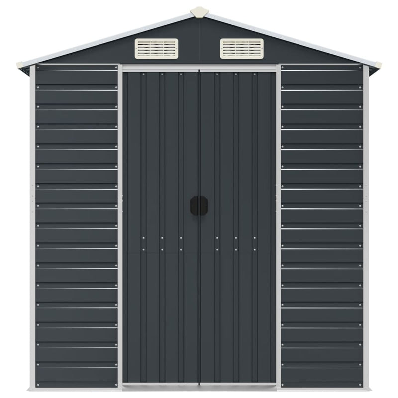 Garden Shed Anthracite 75.2"x185"x78" Galvanized Steel