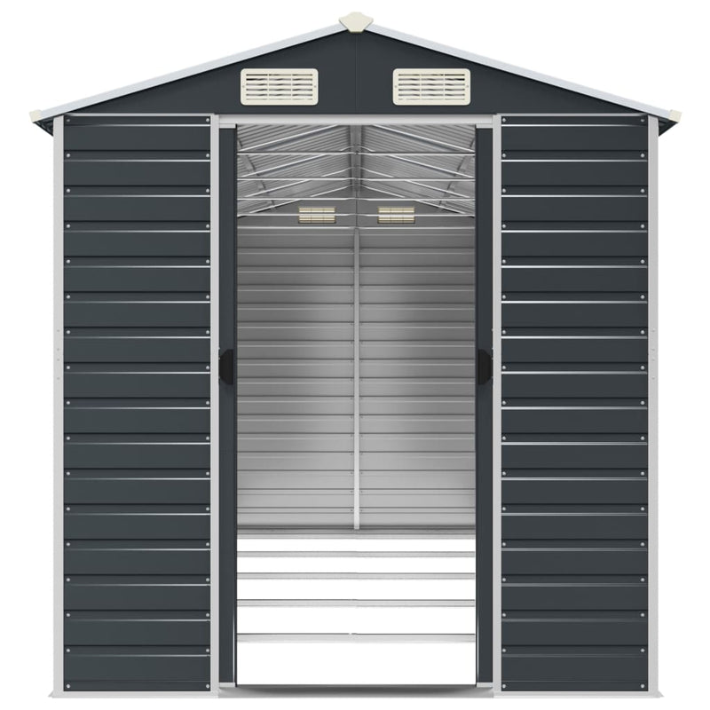 Garden Shed Anthracite 75.2"x185"x78" Galvanized Steel