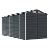 Garden Shed Anthracite 75.2"x185"x78" Galvanized Steel