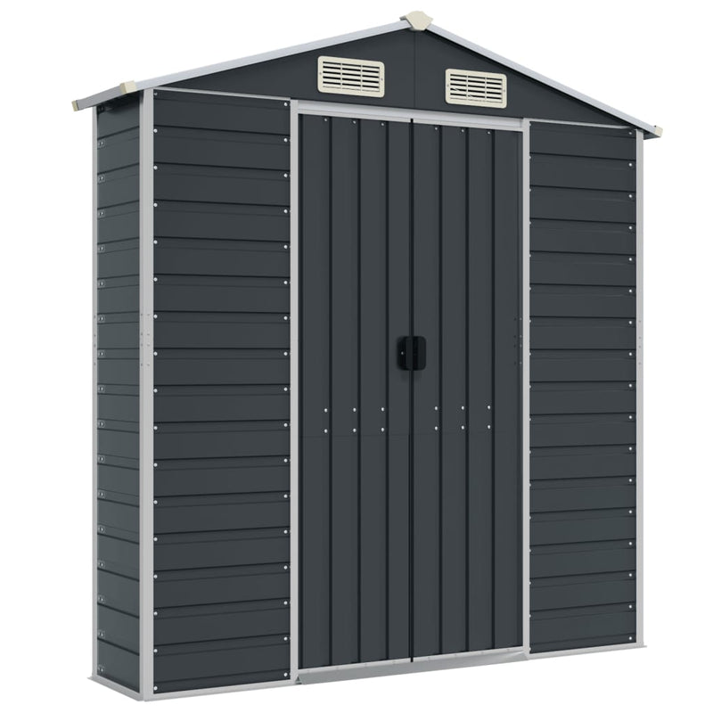 Garden Shed Anthracite 75.2"x185"x78" Galvanized Steel