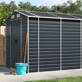 Garden Shed Anthracite 75.2"x185"x78" Galvanized Steel