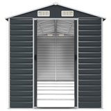 Garden Shed Anthracite 75.2"x218.5"x78" Galvanized Steel