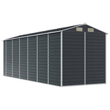 Garden Shed Anthracite 75.2"x218.5"x78" Galvanized Steel