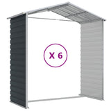 Garden Shed Anthracite 75.2"x218.5"x78" Galvanized Steel