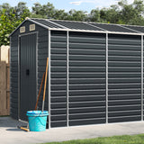 Garden Shed Anthracite 75.2"x218.5"x78" Galvanized Steel