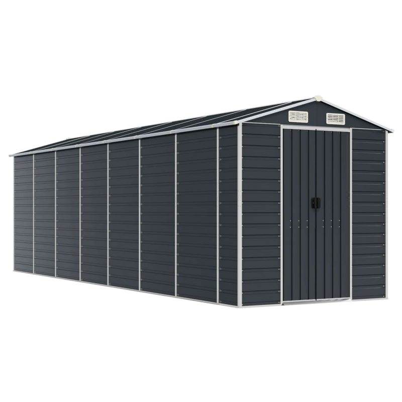 Garden Shed Anthracite 75.2"x252"x78" Galvanized Steel