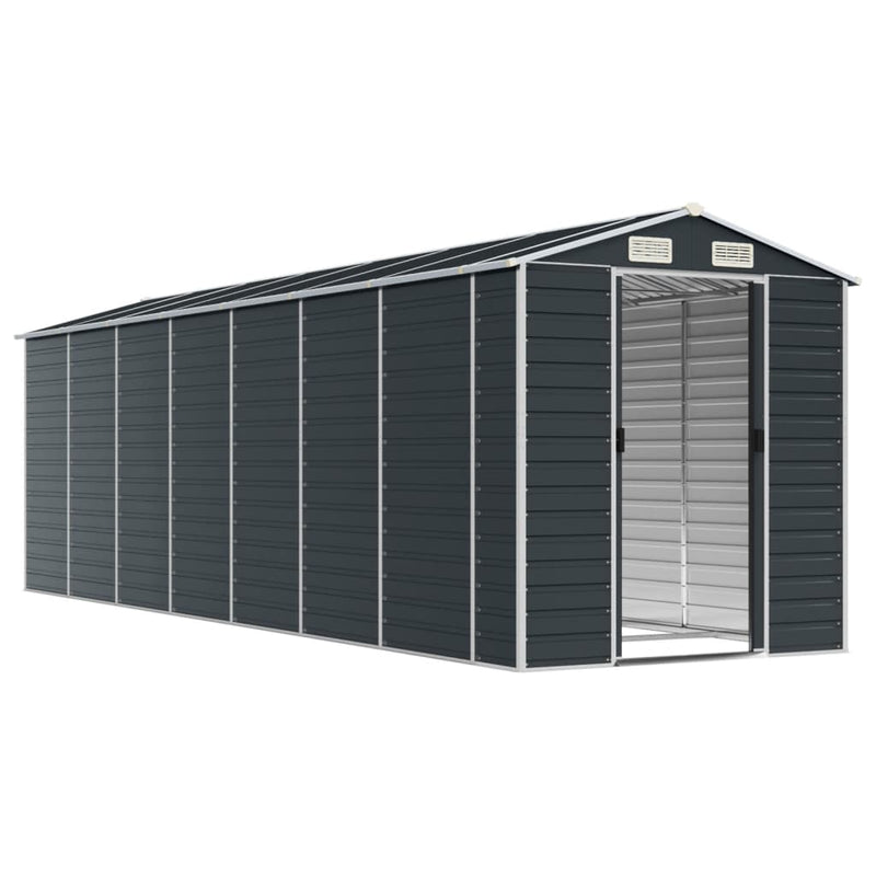 Garden Shed Anthracite 75.2"x252"x78" Galvanized Steel