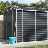 Garden Shed Anthracite 75.2"x252"x78" Galvanized Steel