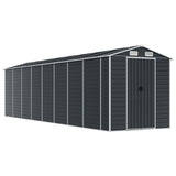 Garden Shed Anthracite 75.2"x285.4"x78" Galvanized Steel