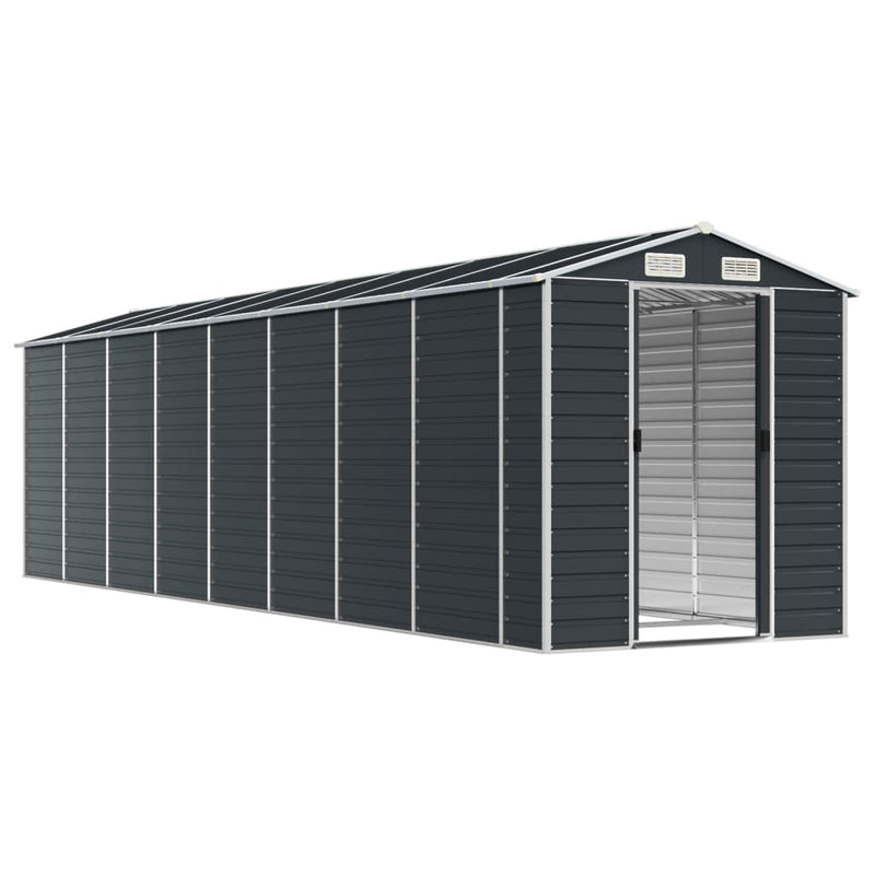 Garden Shed Anthracite 75.2"x285.4"x78" Galvanized Steel