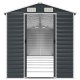 Garden Shed Anthracite 75.2"x285.4"x78" Galvanized Steel