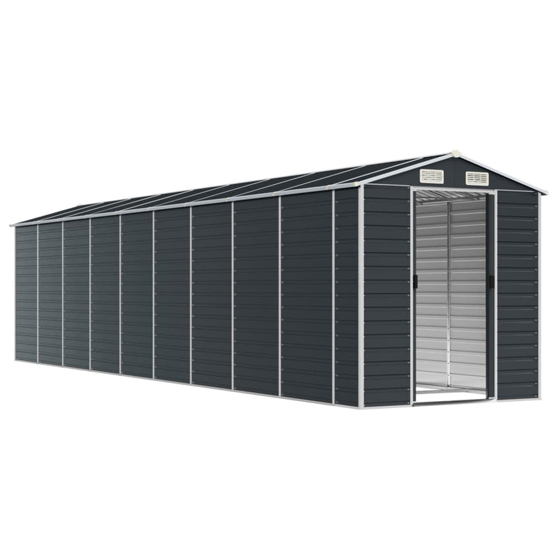 Garden Shed Anthracite 75.2"x318.9"x78" Galvanized Steel