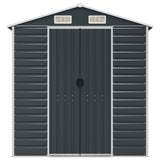 Garden Shed Anthracite 75.2"x318.9"x78" Galvanized Steel