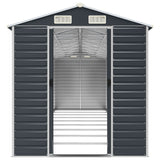 Garden Shed Anthracite 75.2"x318.9"x78" Galvanized Steel