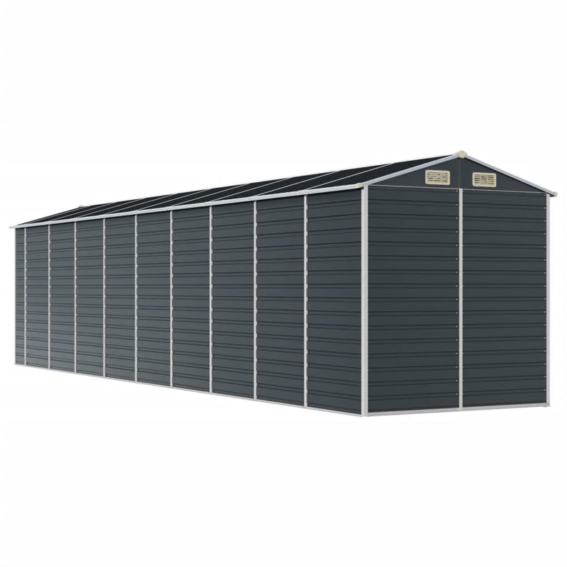 Garden Shed Anthracite 75.2"x318.9"x78" Galvanized Steel