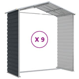 Garden Shed Anthracite 75.2"x318.9"x78" Galvanized Steel