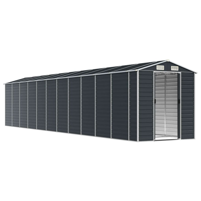 Garden Shed Anthracite 75.2"x385.8"x78" Galvanized Steel