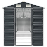 Garden Shed Anthracite 75.2"x385.8"x78" Galvanized Steel