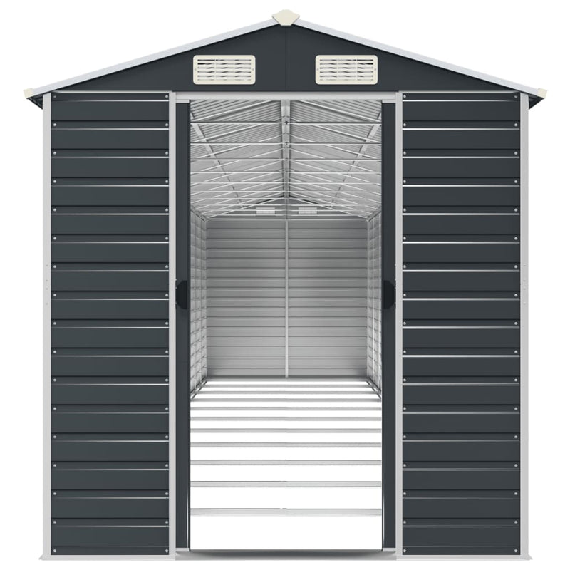 Garden Shed Anthracite 75.2"x385.8"x78" Galvanized Steel