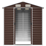 Garden Shed Brown 75.2"x51.2"x78" Galvanized Steel