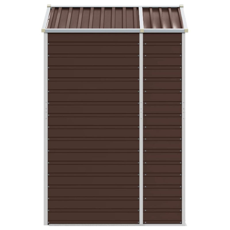 Garden Shed Brown 75.2"x51.2"x78" Galvanized Steel