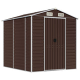 Garden Shed Brown 75.2"x84.6"x78" Galvanized Steel