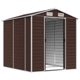 Garden Shed Brown 75.2"x84.6"x78" Galvanized Steel