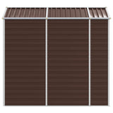 Garden Shed Brown 75.2"x84.6"x78" Galvanized Steel