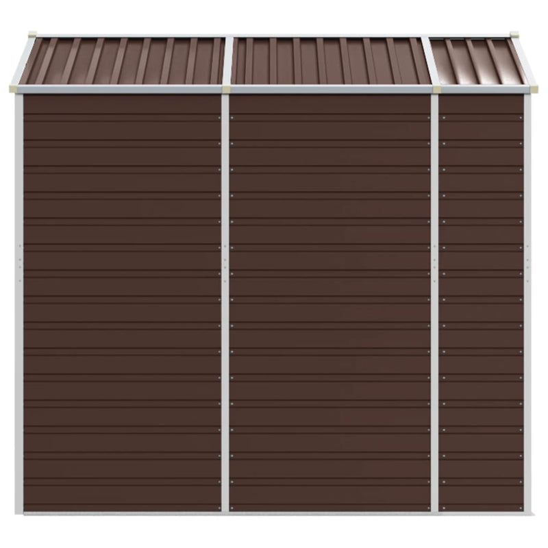 Garden Shed Brown 75.2"x84.6"x78" Galvanized Steel