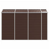 Garden Shed Brown 75.2"x118.1"x78" Galvanized Steel