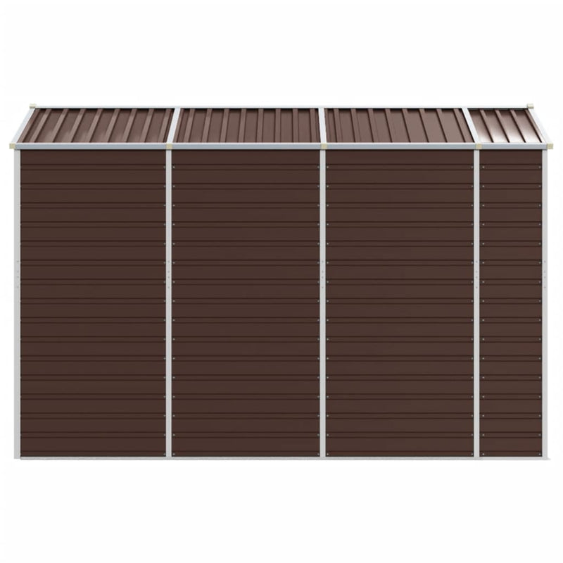 Garden Shed Brown 75.2"x118.1"x78" Galvanized Steel