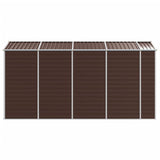 Garden Shed Brown 75.2"x151.6"x78" Galvanized Steel