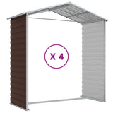 Garden Shed Brown 75.2"x151.6"x78" Galvanized Steel