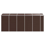 Garden Shed Brown 75.2"x185"x78" Galvanized Steel