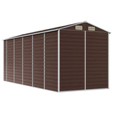 Garden Shed Brown 75.2"x185"x78" Galvanized Steel