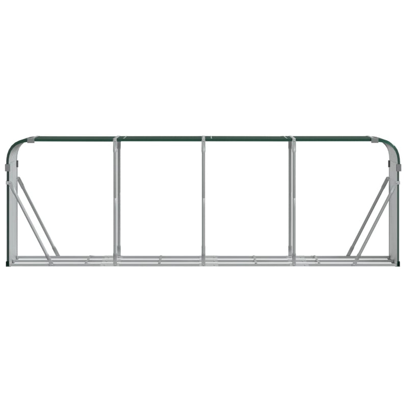 Log Holder Green 118.1"x17.7"x39.4" Galvanized Steel