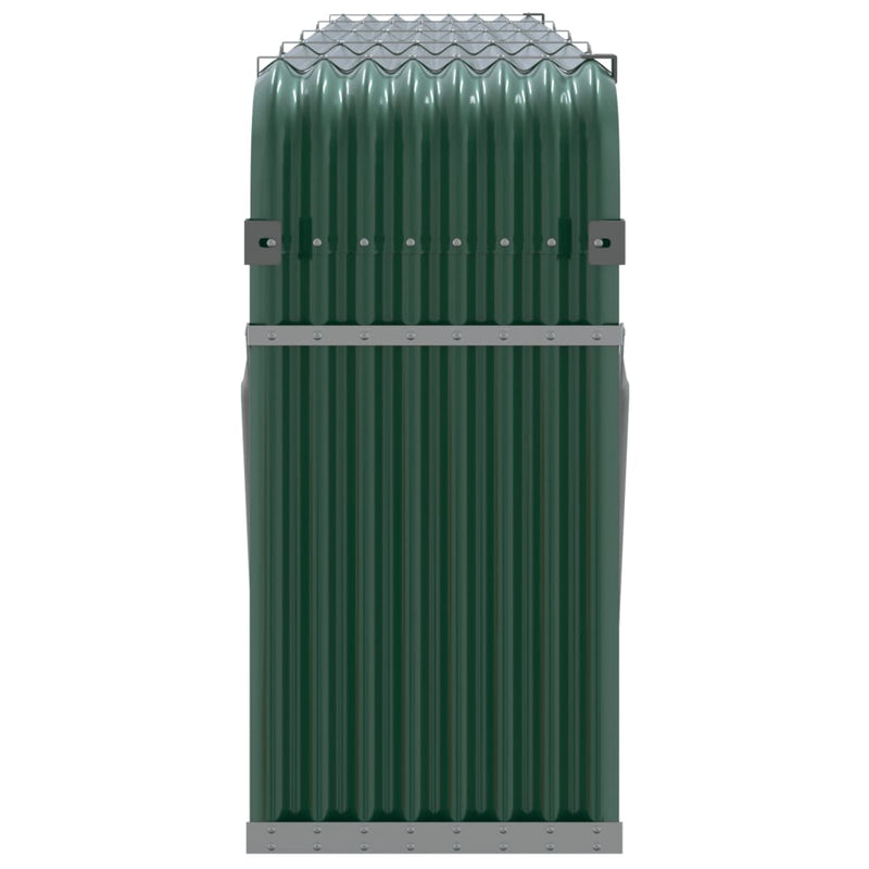 Log Holder Green 118.1"x17.7"x39.4" Galvanized Steel