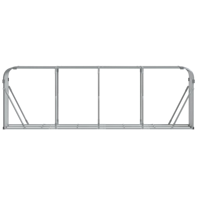 Log Holder Light Gray 118.1"x17.7"x39.4" Galvanized Steel