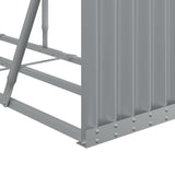 Log Holder Light Gray 118.1"x17.7"x39.4" Galvanized Steel