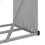 Log Holder Light Gray 118.1"x17.7"x39.4" Galvanized Steel