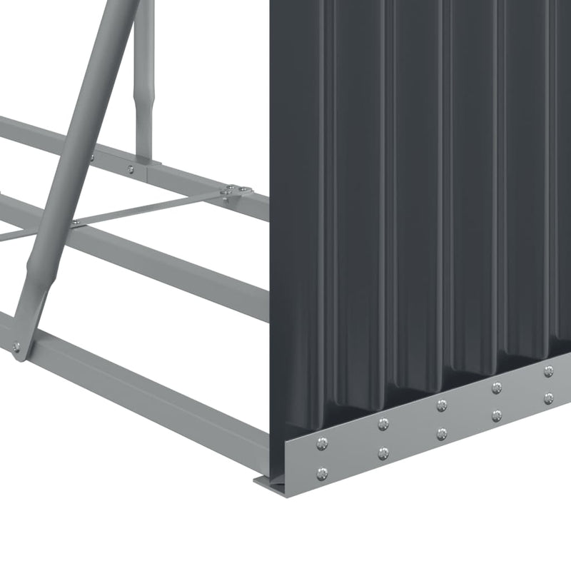 Log Holder Anthracite 92.1"x17.7"x39.4" Galvanized Steel