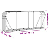 Log Holder Anthracite 92.1"x17.7"x39.4" Galvanized Steel