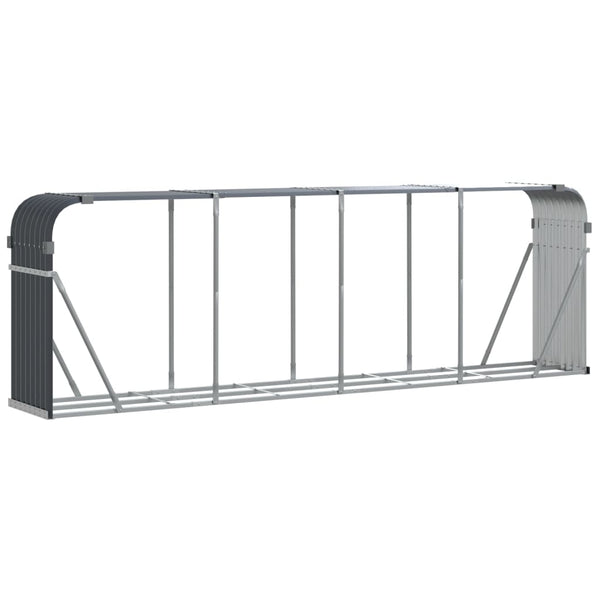 Log Holder Anthracite 118.1"x17.7"x39.4" Galvanized Steel