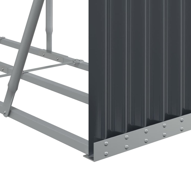 Log Holder Anthracite 118.1"x17.7"x39.4" Galvanized Steel