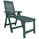 Sun Lounger Green Plastic