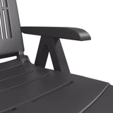 Sun Lounger Anthracite Plastic